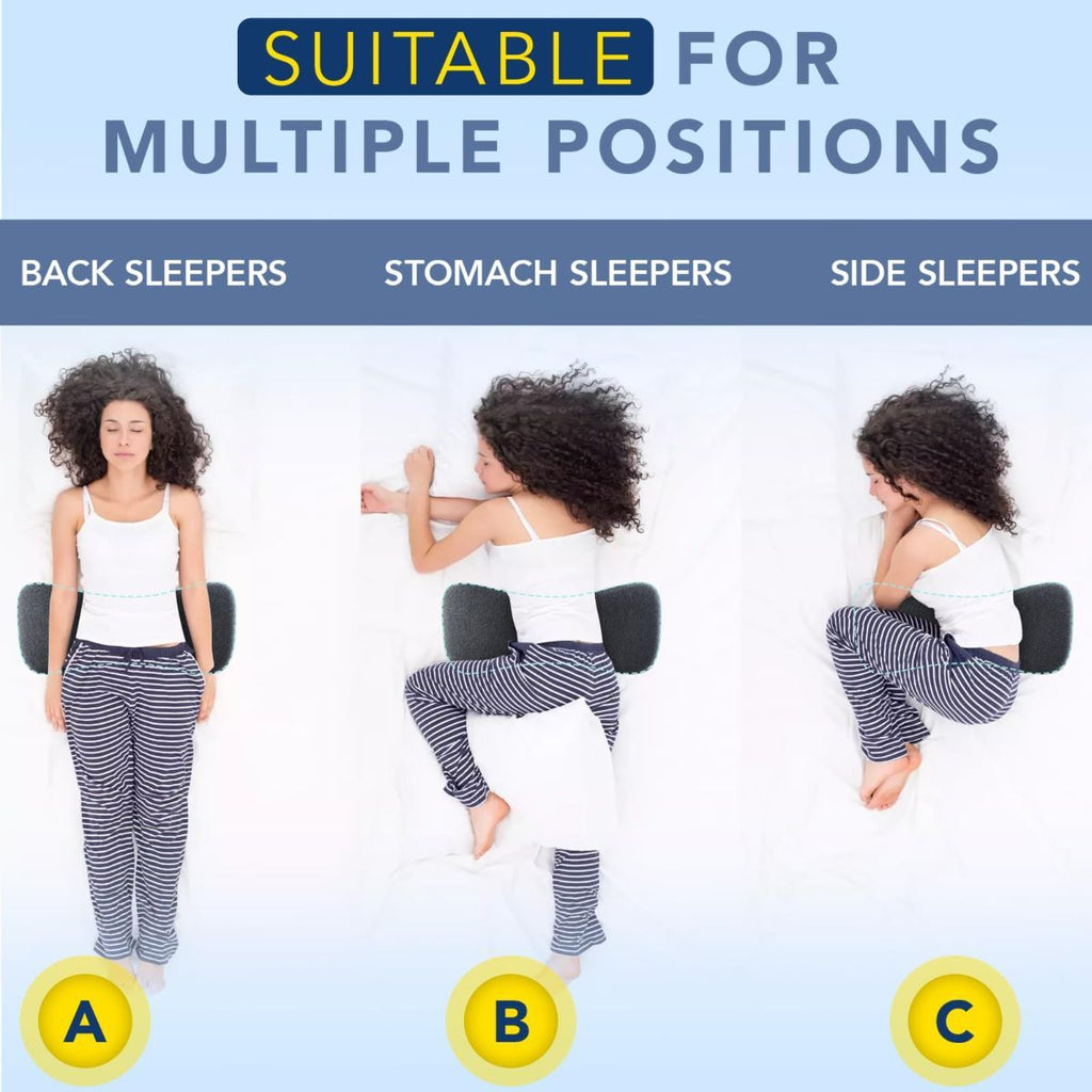 Memory Foam Lumbar Support Pillow for Sitting and Sleeping