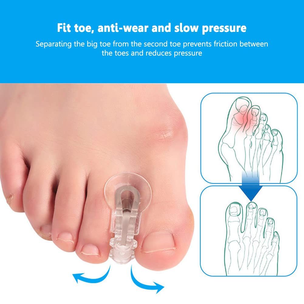 Breathable Silicone Toe Separator and Bunion Pad Pair