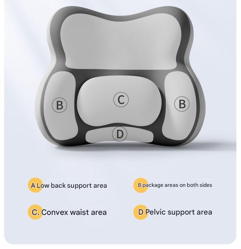 Ergonomic Contoured Lumbar Support Cushion (Two-Tone Green)