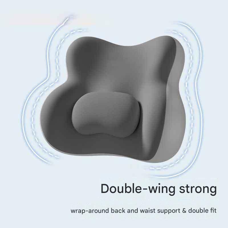 Ergonomic Contoured Lumbar Support Cushion (Blue)